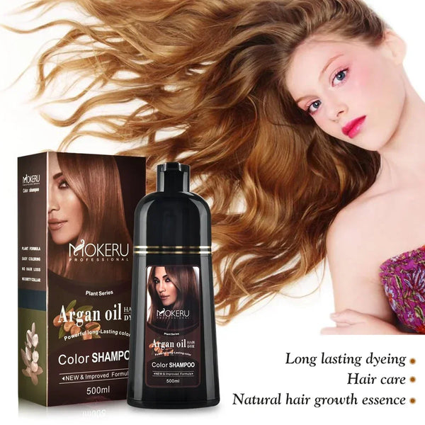 500ml Hair Dye Argan Oil Essence  White Hair Color Nourishing Scalp Fixation Hair Care